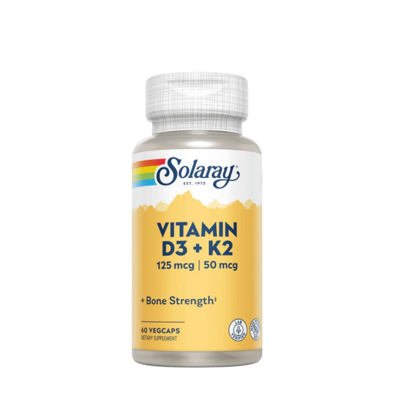 SOLARAY VITAMIN D3+K2 60 CAPSULAS