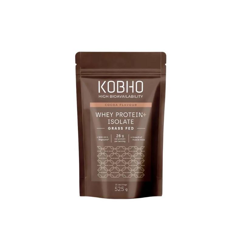 KOBHO PROTEÍNA WHEY ISOLATE SABOR CACAO 525G