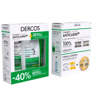 VICHY DERCOS CHAMPU ANTICASPA DS CABELLO SECO + RECARGA