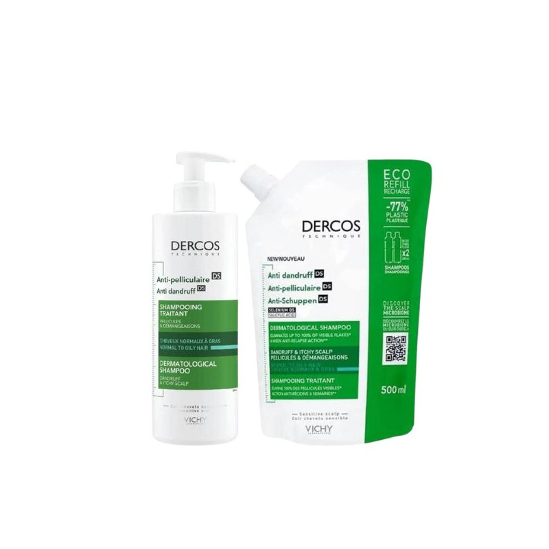 VICHY DERCOS ANTICASPA NORMAL A GRASO + REFILL