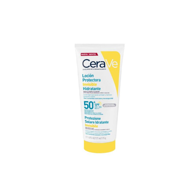 CERAVE LOCION SPF 50 CORPORAL PROTECTORA INVISIBLE HIDRATANTE SPF 50 177 ML