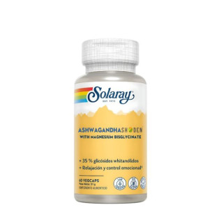 SOLARAY ASHWAGANDHA WITH MAGNESIMBISGLYCINATE 60 CAPSULAS