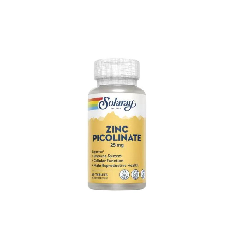 SOLARAY ZINC PICOLINATE 25MG