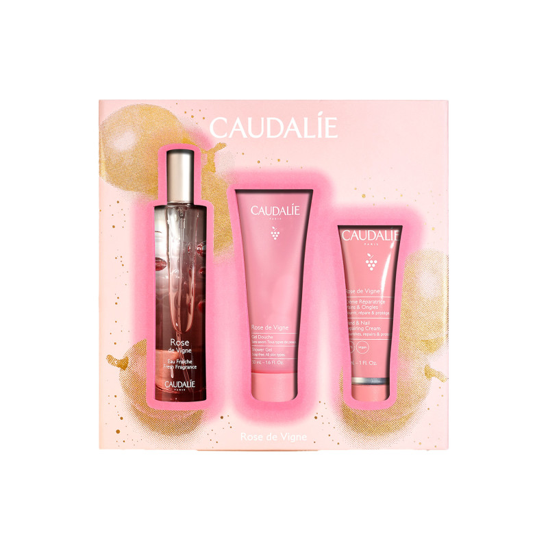 CAUDALIE COFRE ROSE DE VIGNE PASSION PARFUM+GEL+NAIL